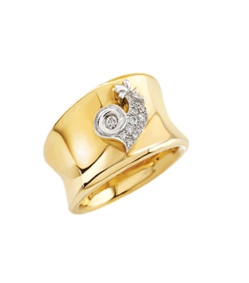 Anello Chantecler Donna Logo in Oro Diamante 0.13 Ct 44716 - 44716